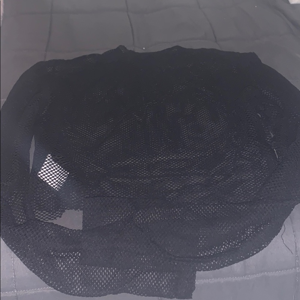 Long sleeve crop top fish net